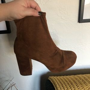 Faux-suede Sock Boot